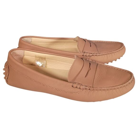 M. Gemi Flats 7-7.5 Women Brown Pastoso Leather Loafer SlipOn Almond Toe Comfort - Picture 1 of 11